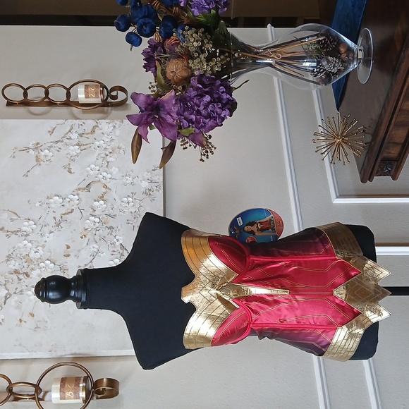 Warner Bros. Tops - New Wonder Woman Red And Gold Corset Bustier. Size S/M